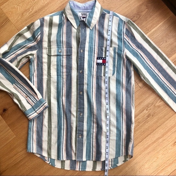 NWOT TOMMY JEANS COTTON STRIPE SHIRT - S - Picture 13 of 13